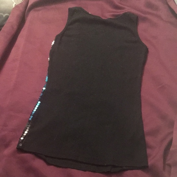 Dirty pink women’s sequined multi color tank top - Picture 5 of 5